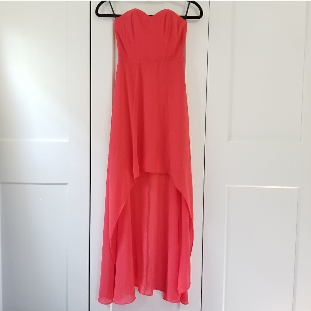 H&M strapless high low dress